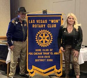 Mr Mrs Shab El awar PDG Las Vegas WON Rotary Club Banners