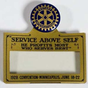 1928 rotary international badge with both official mottoes