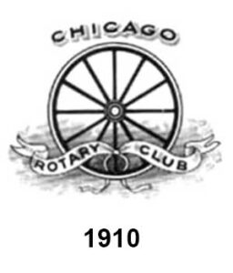 1910 wheel with the word chicago above the wheel